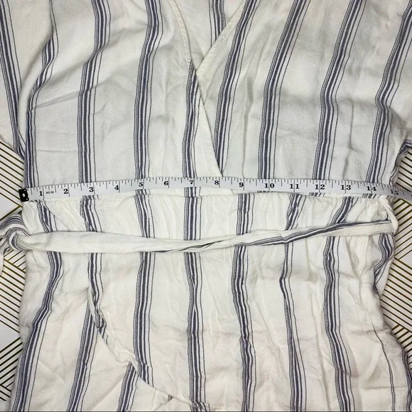 Lulus Climb Aboard Grey and White Striped Romper! - Picture 7 of 12